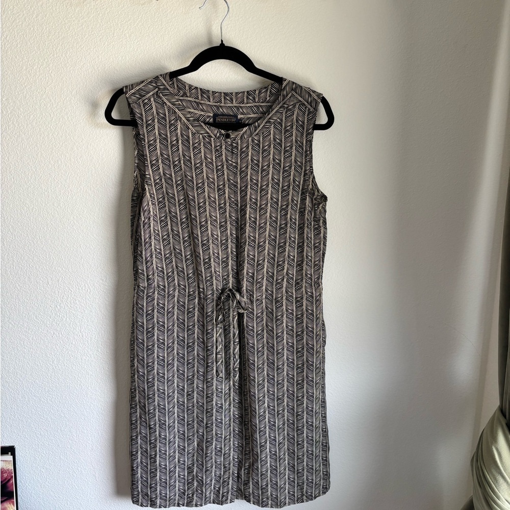 Pendleton Black and White Patterned Midi dress in… - image 1